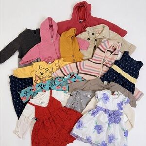 55pc Baby Girl Lot 0-18m: Carter's, RL & More